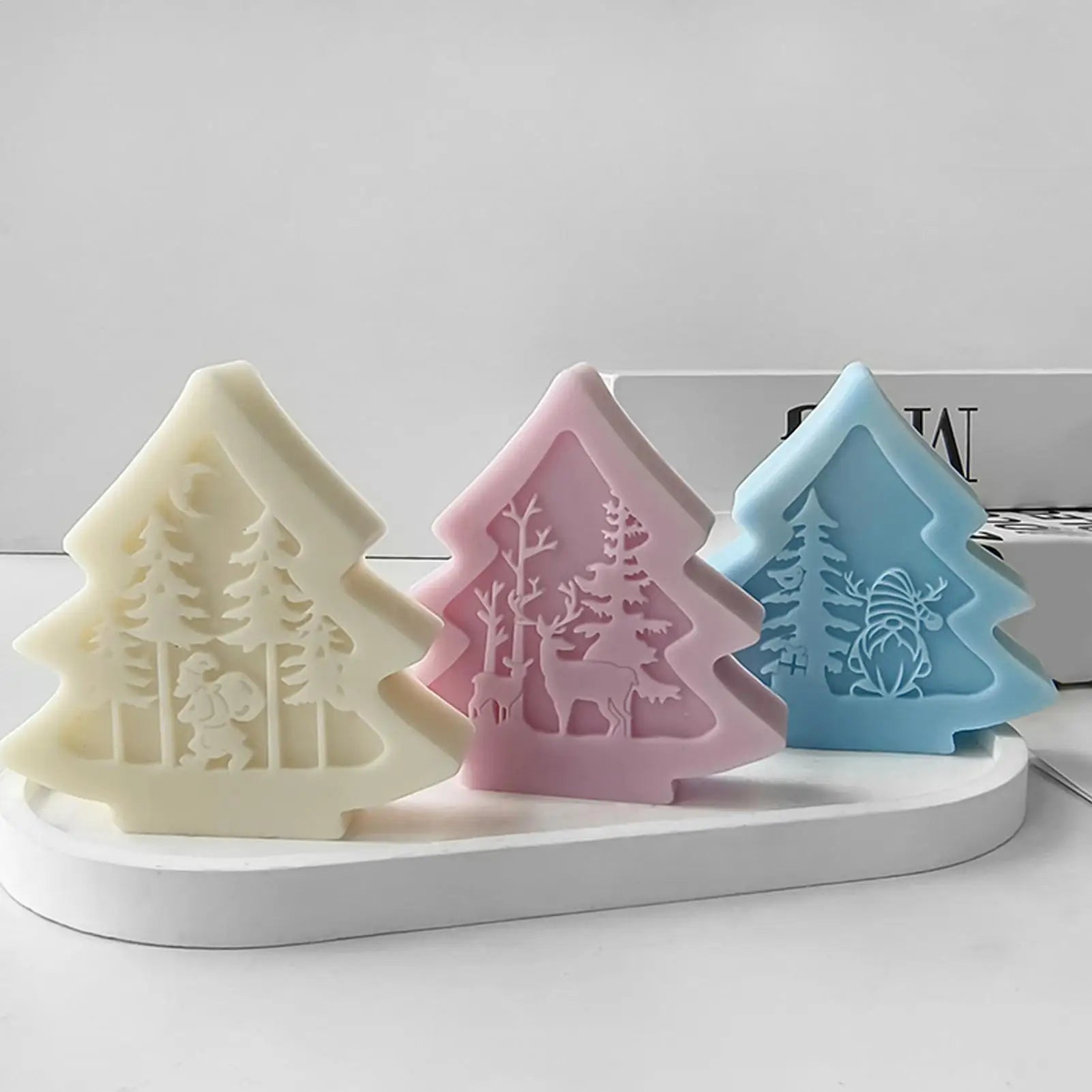 Christmas Silicone Molds For Candles Soap Making Tool Silicone Christmas Molds For Child Home Decor Holiday Festival Birthday Peaceful Pleasures Health and Wellness