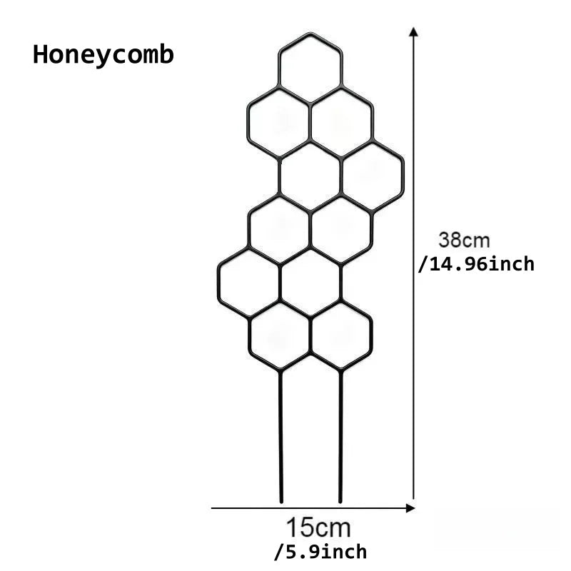Indoor Plant Trellis – Leaf Shape Climbing Support for Pots Plant Trellis Peaceful Pleasures Health and Wellness Honeycomb