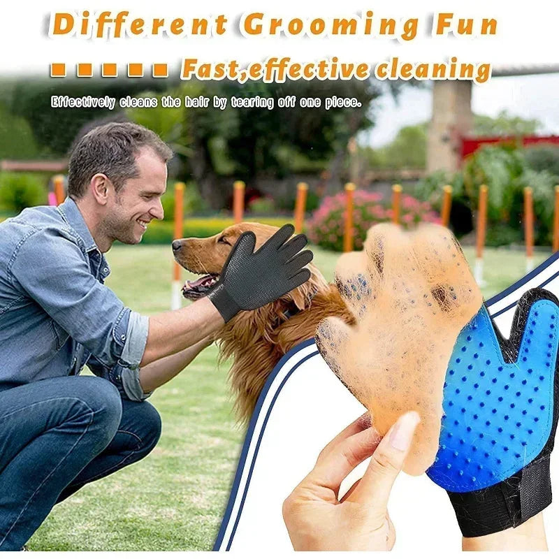Pet Grooming Glove for Dogs & Cats – Deshedding Massage Comb Pet Grooming Glove Peaceful Pleasures Health and Wellness