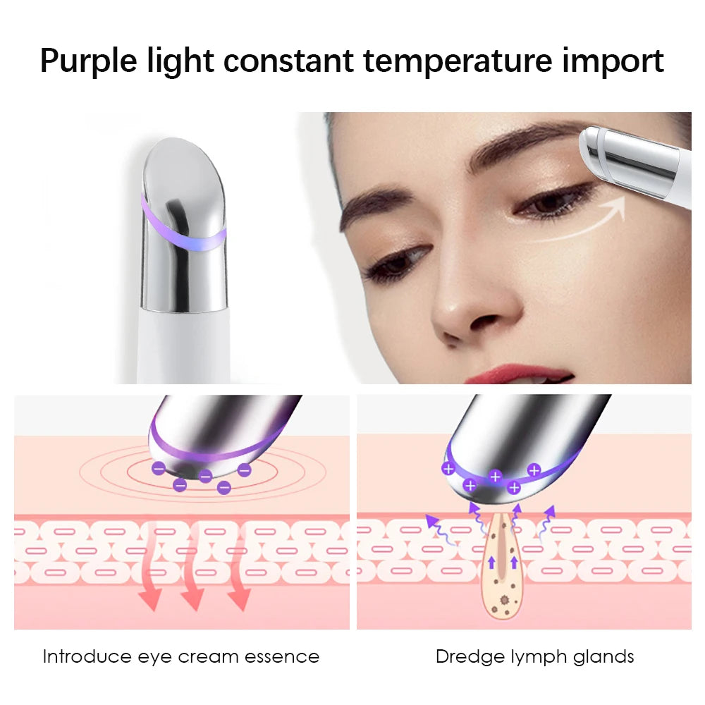 IPL Eye Beauty Device Eye Massager for Dry Eyes Reduce Dark Circles and Puffiness Hot Compress Eye Lift Wand Vibration Red Light Peaceful Pleasures Health and Wellness