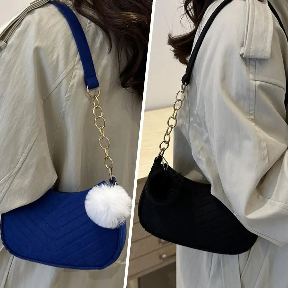 Mini Felt Saddle Bag – Women's Shoulder & Underarm Handbag