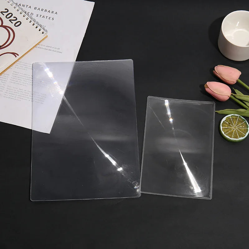 3X Reading Glass Lens Book Page 120*180Pvc Magnifying Glass Bookmark Magnifying Glass Ultra-Thin Full Page Reading Card Loupe Peaceful Pleasures Health and Wellness