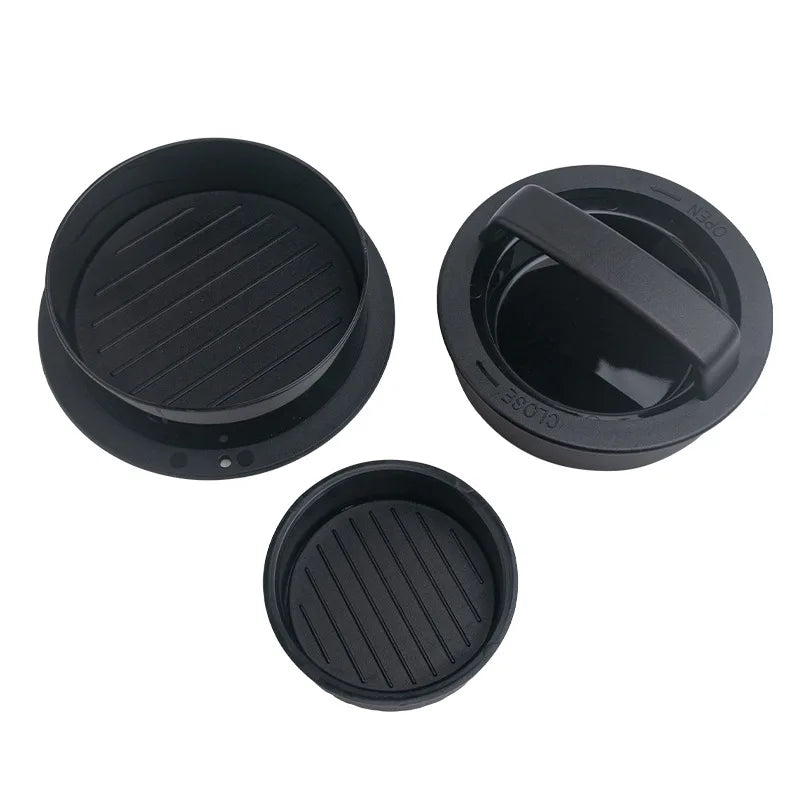 Round Hamburger Burger Press Beef Grill Food-Grade ABS Hamburger Helper Meat Press Cutlets Patty Maker Mold Kitchen Gadgets Peaceful Pleasures Health and Wellness black