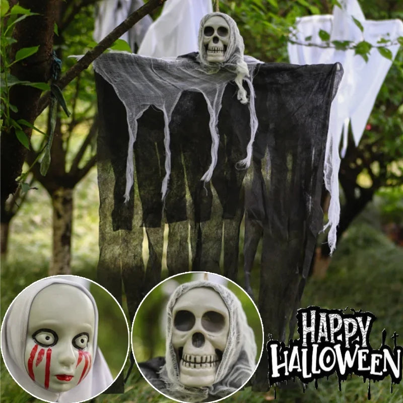 Halloween Hanging Ghost Skeleton Gauze Props – 1/2/4 Pack