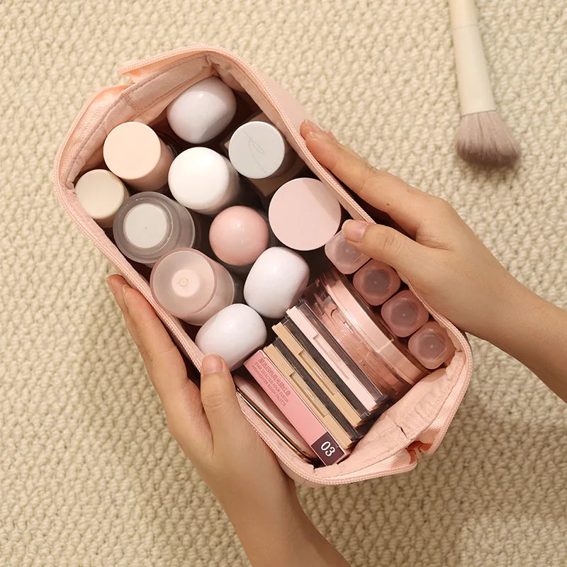 2026 New Large Capacity Portable Makeup Bag Travel Cosmetic Storage Pouch Lipstick Organizer Wash Bag Peaceful Pleasures Health and Wellness