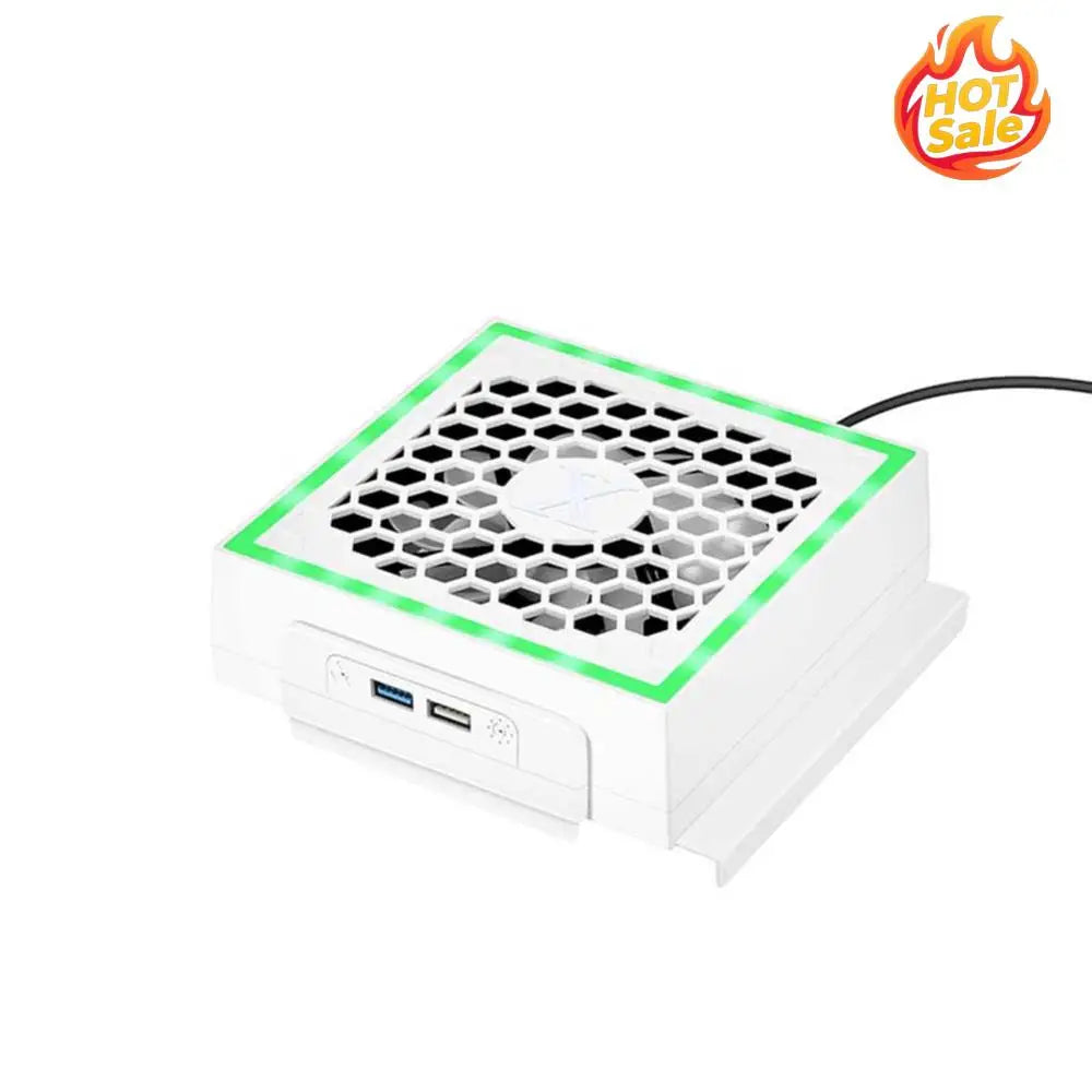 Xbox Series S LED Cooling Fan – 3 Speeds & 7 RGB Lighting Modes