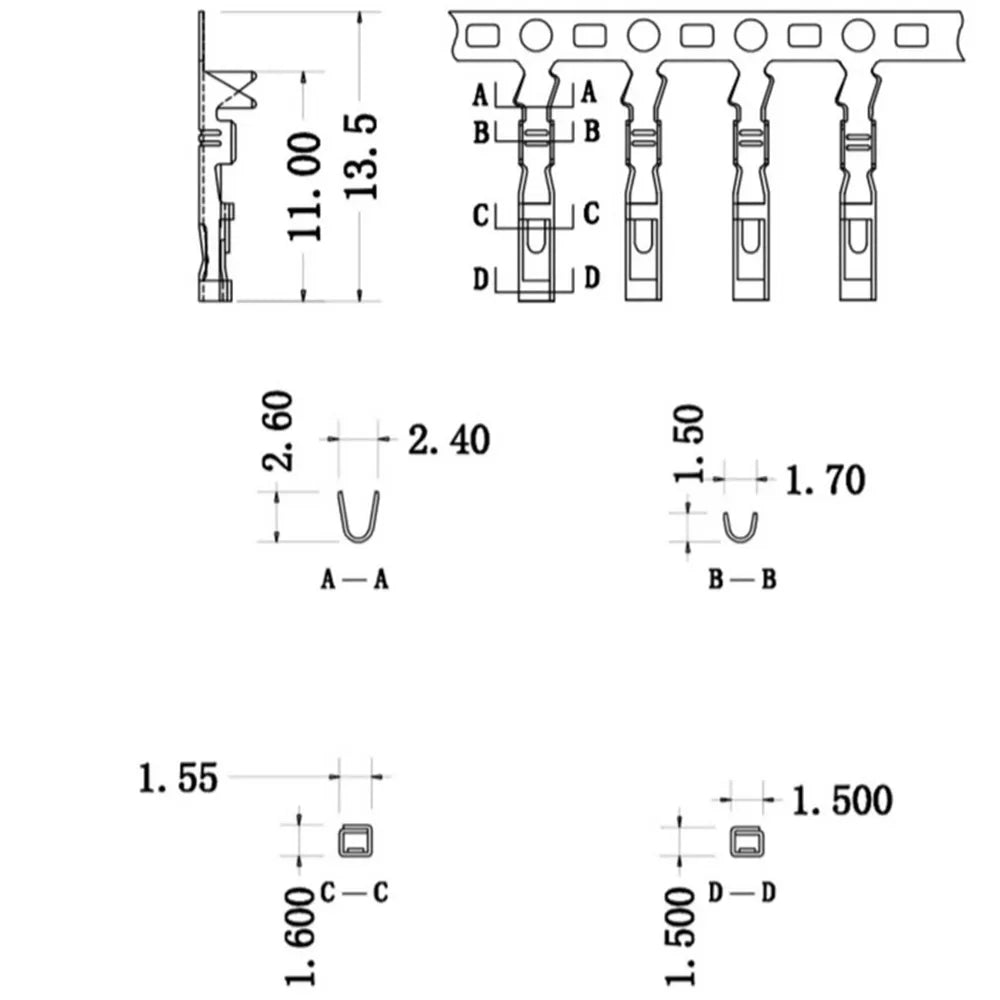 100PCS Dupont 2.54mm Jumper Wire Cable Pin Connector Terminal Female Male Pin Connector for Housing Jumper Peaceful Pleasures Health and Wellness