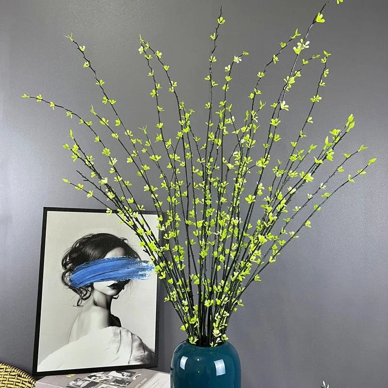 3pcs Artificial Silk Snow Willow Bud Branches | Home Decor