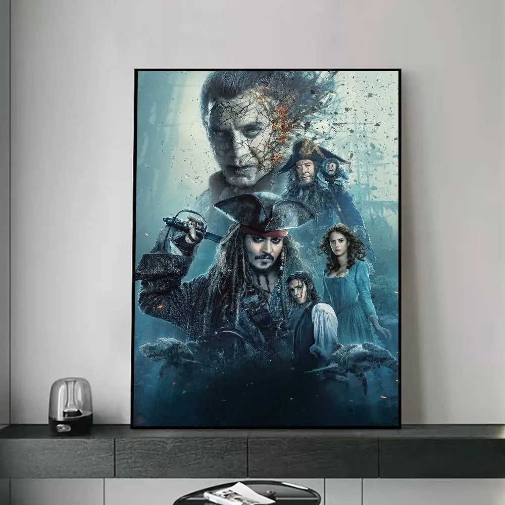 P-Pirates of the C-Caribbean Poster for Modern Decor in Home Offices, Bedrooms, Living Rooms, Kitchens, Bathrooms. Peaceful Pleasures Health and Wellness z9 30x40cm Unframed