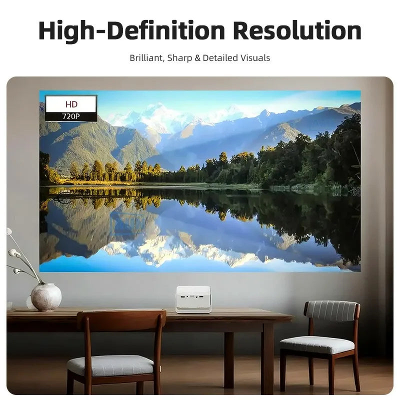AUN Y3 Mini Projector 1080P HD | 120" Screen, iPhone Mirror Peaceful Pleasures Health and Wellness