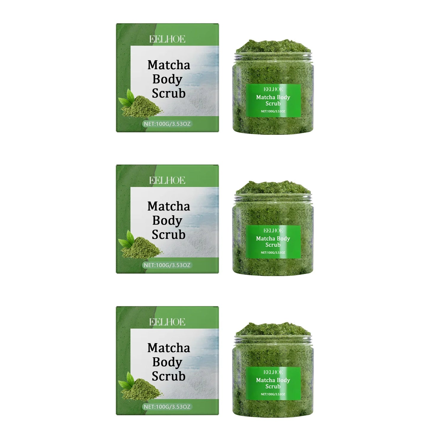 Matcha Sea Salt Body Scrub – Exfoliate, Brighten & Moisturize