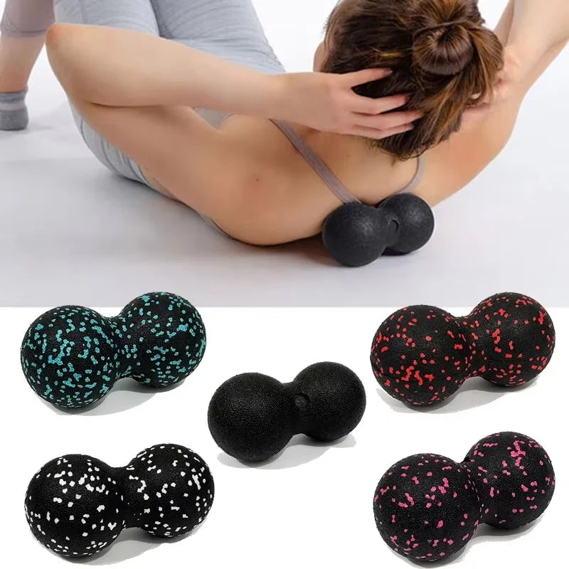 High-Density Peanut Body Massage Ball Yoga Foam Block Fascia Roller for Muscle Relaxation Exercise Fitness Pain Relief Peaceful Pleasures Health and Wellness