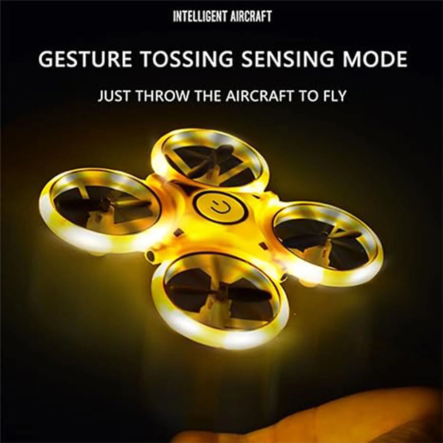 Gesture Control Drone RC Quadcopter Aircraft Smart RC Electric Flying Drone With LED Outdoor Toys for Kid Boys Girls Toy Gift Peaceful Pleasures Health and Wellness