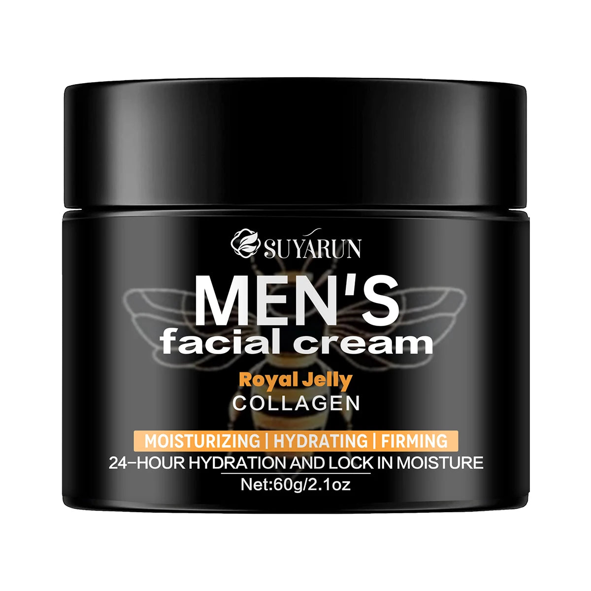 SUYARUN Royal Jelly Cream for Men Anti-Aging Anti-Wrinkle Hydrating Moisturizing Oil for skin day. and night Peaceful Pleasures Health and Wellness 60g
