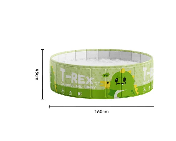 Non Inflatable Foldable Swimming Pool Foldable Frame Pool Summer Water Party Pool Pet Bathing Tub Fold Up Pool For Games Baby Peaceful Pleasures Health and Wellness 160cm