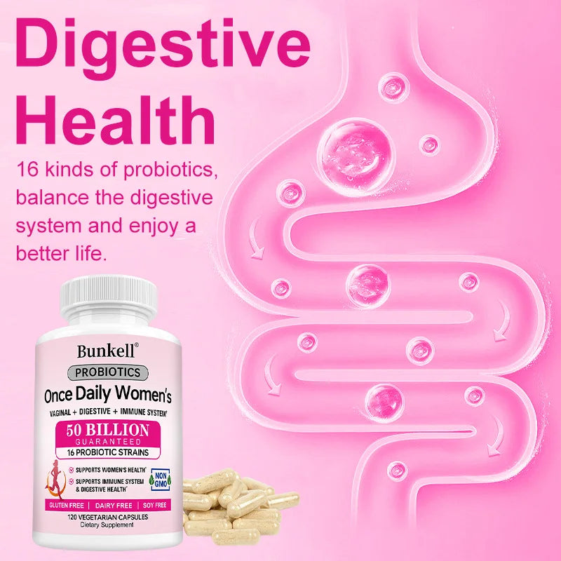 Women's Probiotic 50B CFU - Gut, Vaginal, Urinary & Immune Health Support, Promotes Nutrient Digestive Function & Overall Health Peaceful Pleasures Health and Wellness