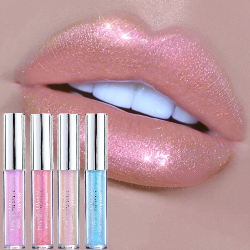 Holographic Glitter Lip Gloss | 6 Metallic Shades Liquid Lipstick
