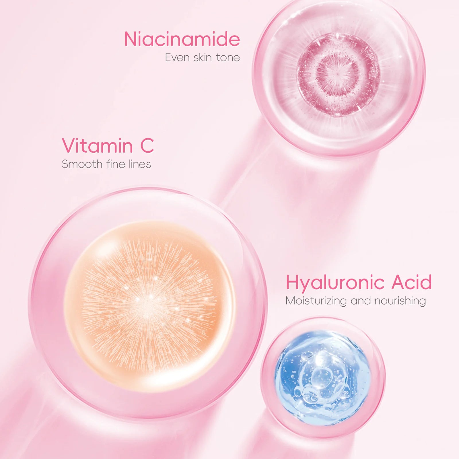 Sakura Eye Bag Repair Serum Roller Massage Cream Anti-Wrinkle Firming Skin Fine Lines Anti Dark Circles Puffiness Brighten Eye Peaceful Pleasures Health and Wellness