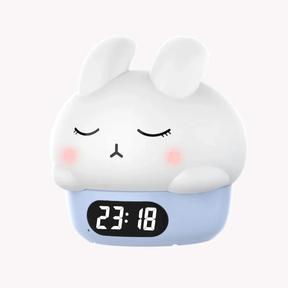 Cute Bunny Digital Alarm Clock RGB Night Light & Timer