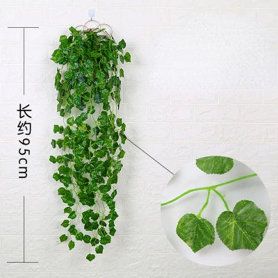 1m Artificial Eucalyptus Vine | Silk Bamboo Leaf Decor Stem
