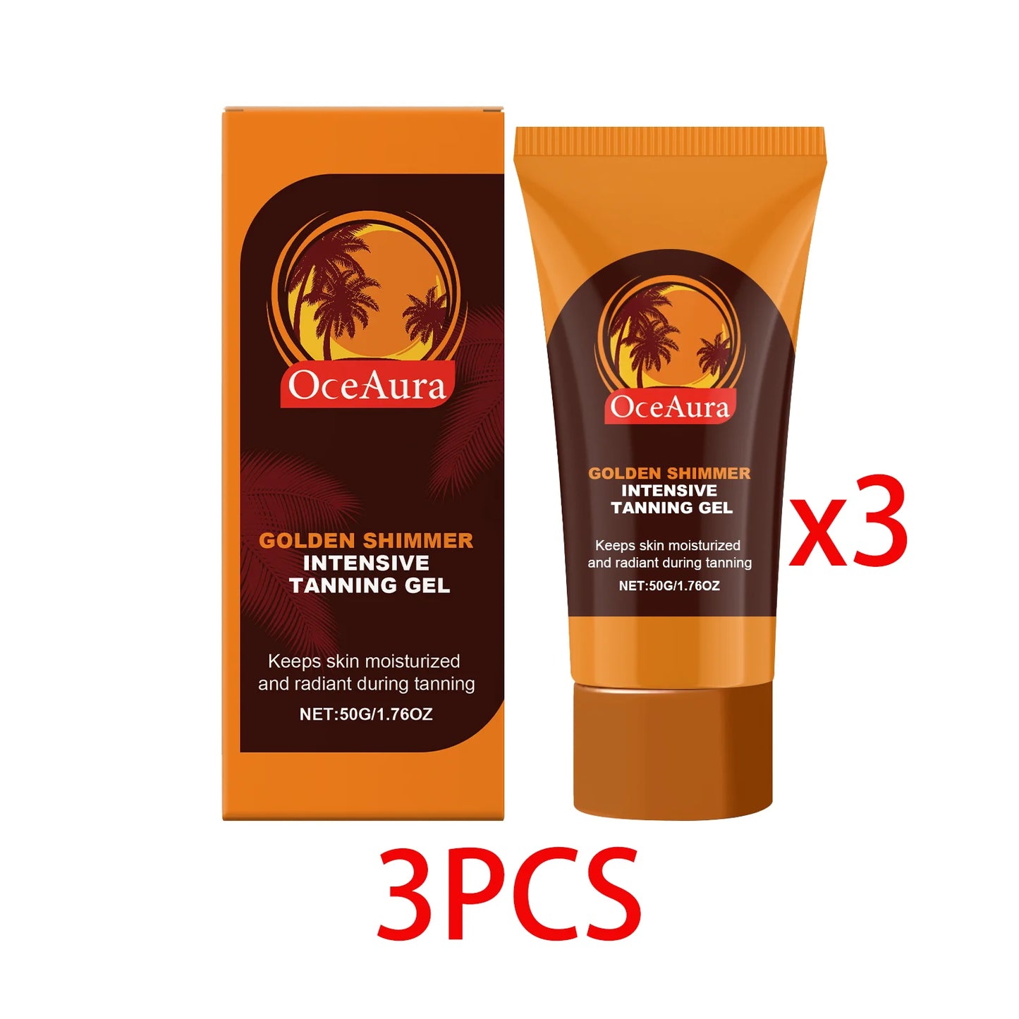 OceAura Bronzing Tanning Gel – Sunless Glow for Face & Body