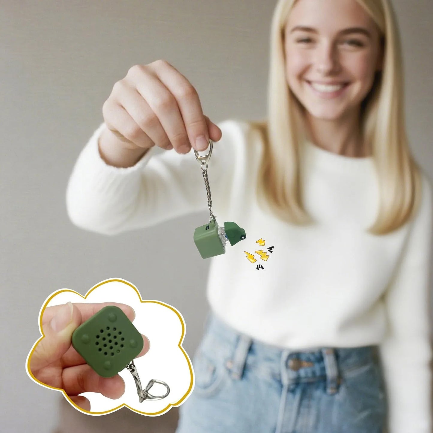 Funny Croaking Frog Keychain Rechargeable Frog Keyboard Fidget Clicker Frog Sound Keychain with LED Light for Stress Relief Gift Peaceful Pleasures Health and Wellness