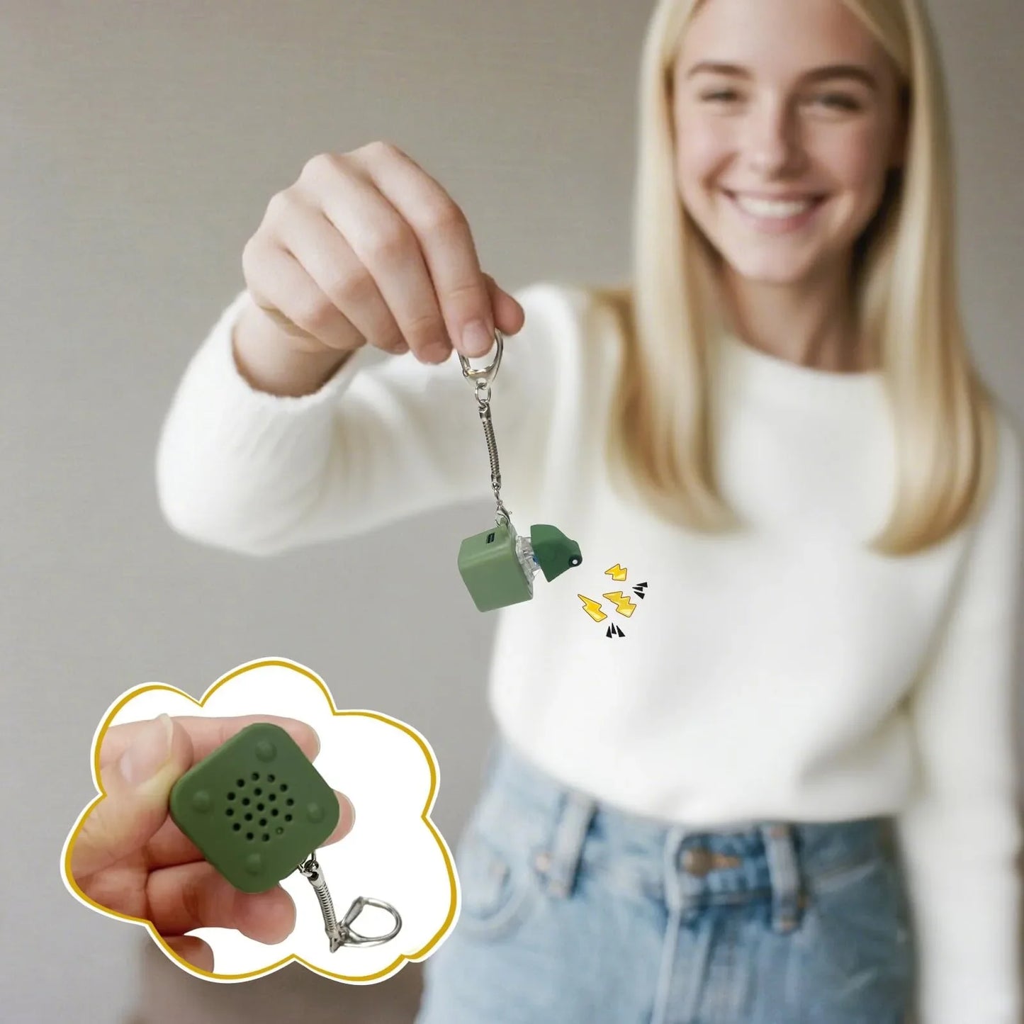 Croaking Frog Keychain LED Fidget Clicker – Stress Relief Gift