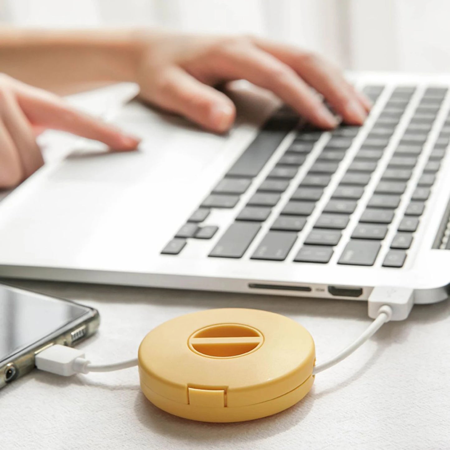 Portable Cable Winder Organizer for USB, Charger & Headset Cords
