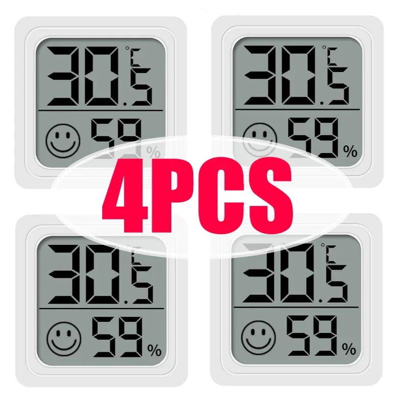 6-Pack Mini Digital Thermometer Hygrometer – LCD Indoor/Outdoor