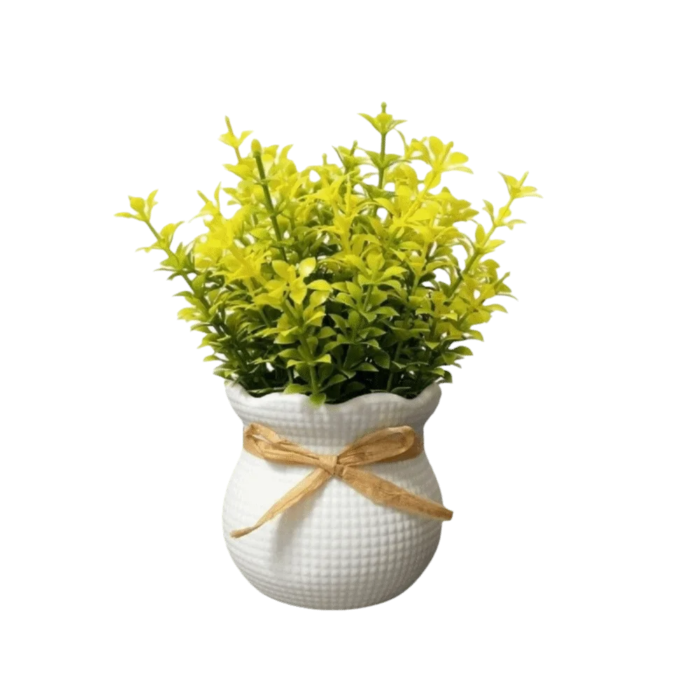 Artificial Bonsai Flower Plant & Vase – Indoor Home Décor
