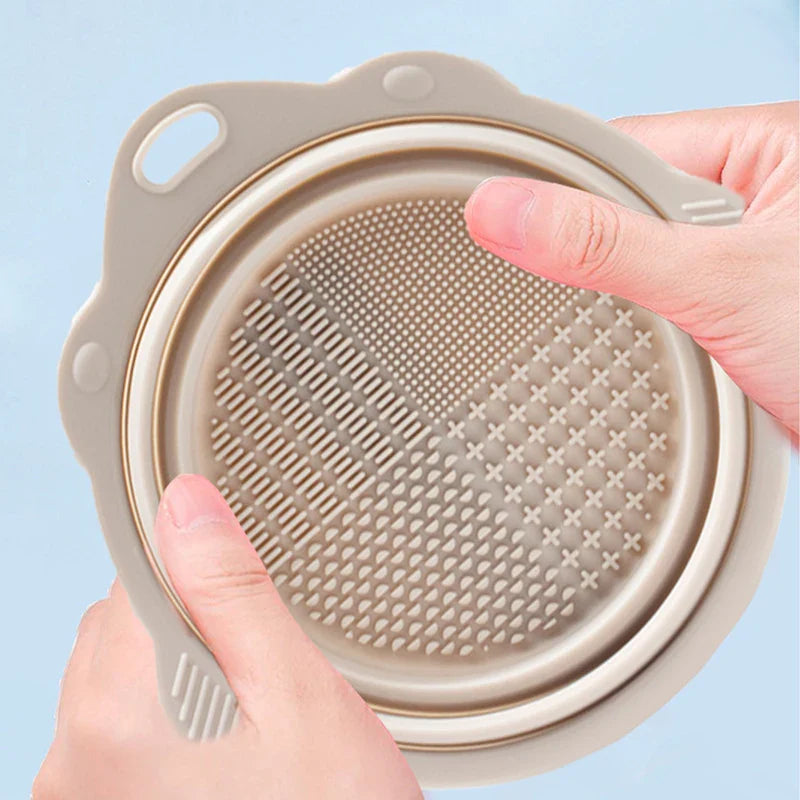 Silicone Makeup Brush Cleaner Bowl & Tool Set | Wet & Dry