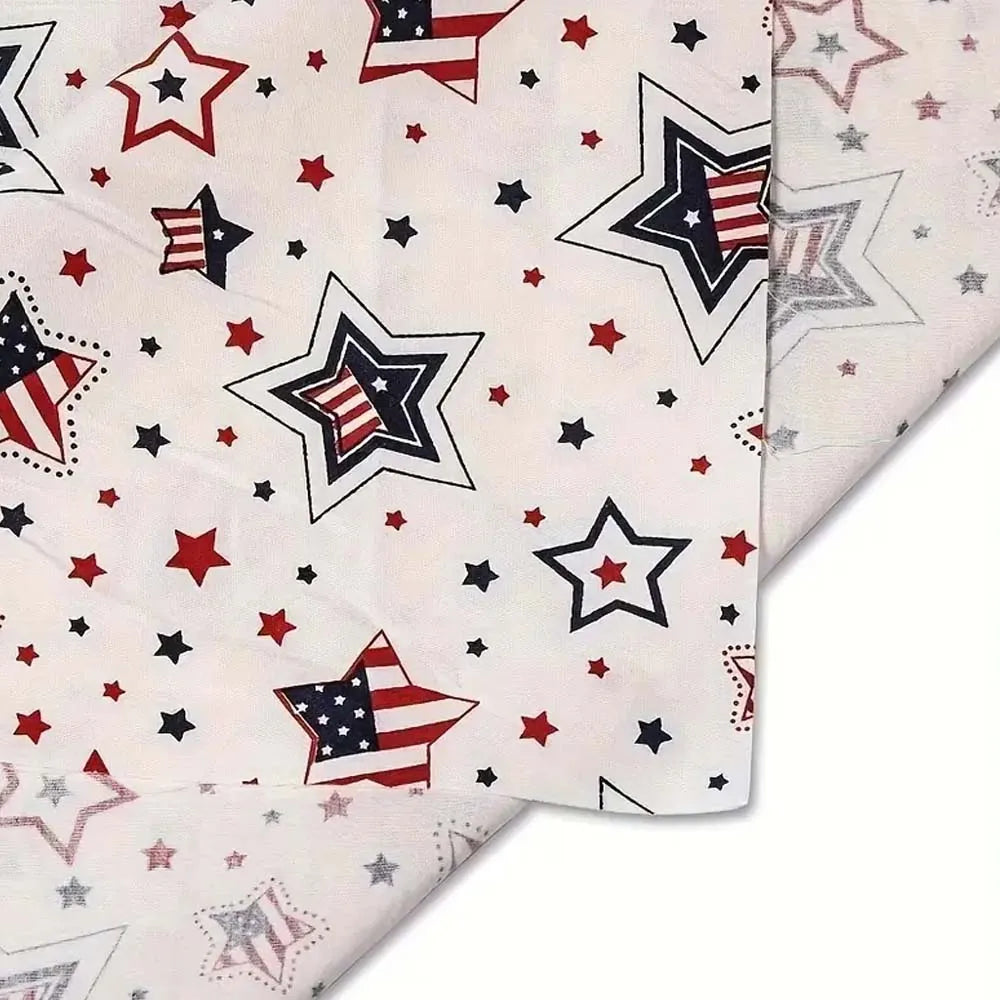 7-Piece Patriotic American Flag Fabric Set – DIY Sewing Crafts