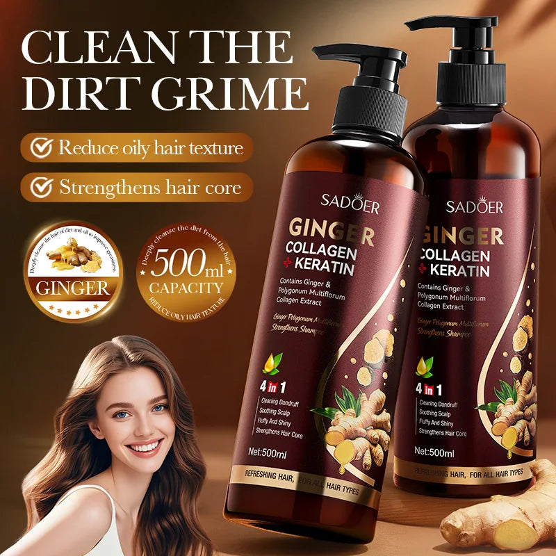 Ginger & Polygonum Multiflorum Strengthening Shampoo 500ml