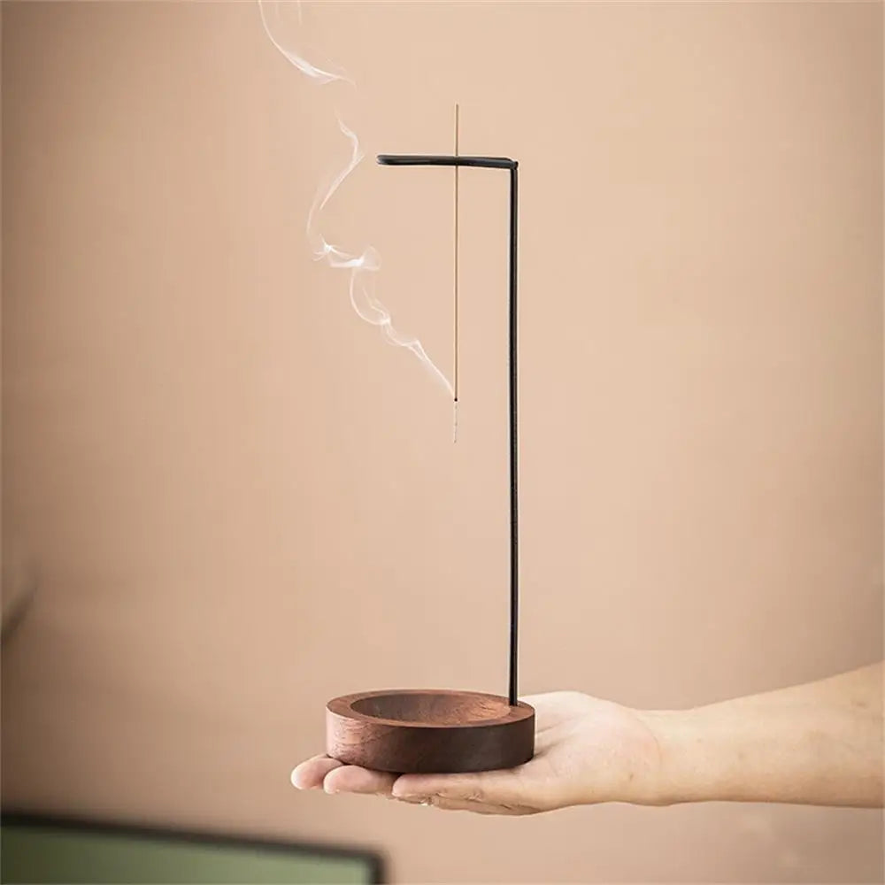 Wooden Upside Down Incense Burner & Stick Holder – Ash Catcher
