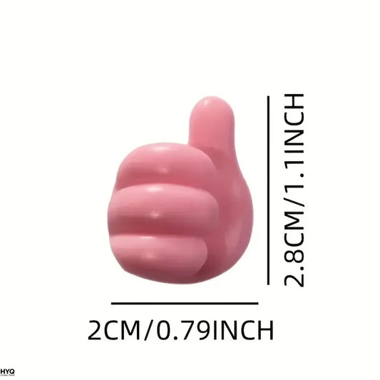 Thumb-shaped Cable Organizer Storage Clips No-drill Adhesive Hooks Peaceful Pleasures Health and Wellness