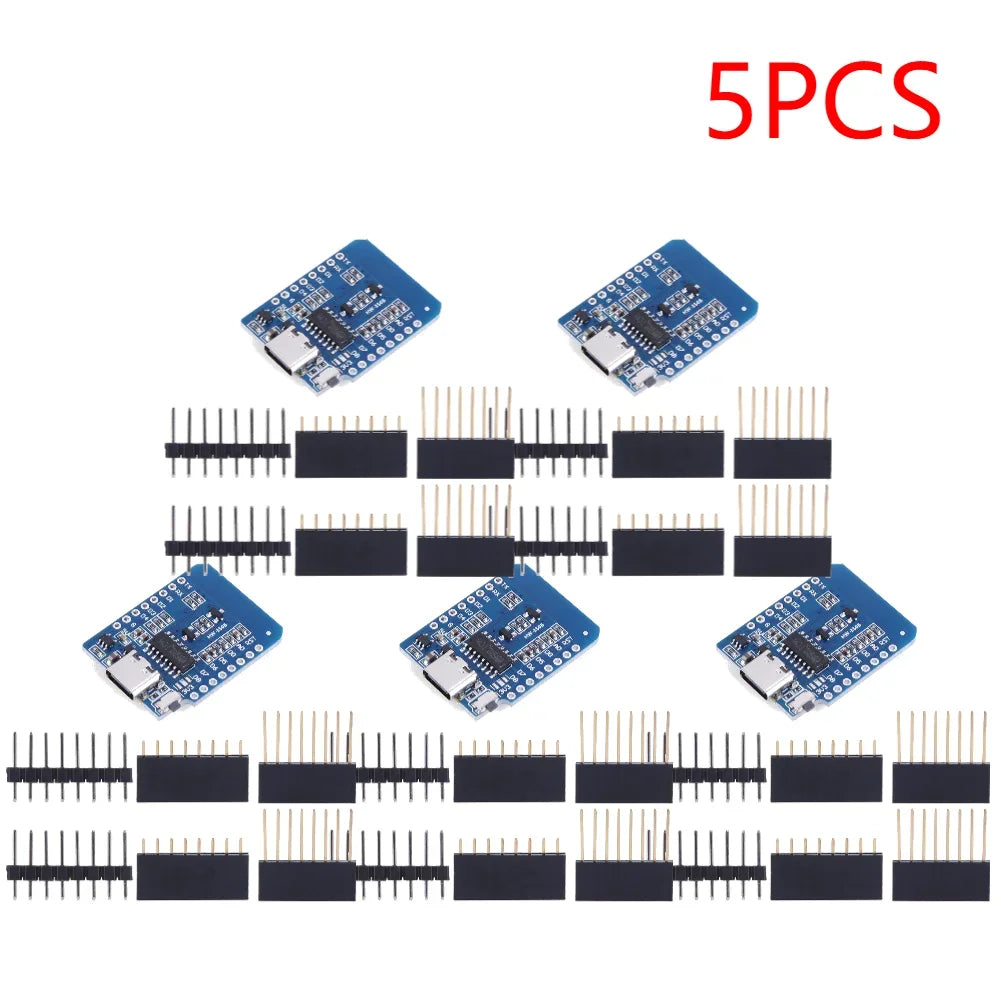 1-20PCS ESP8266 D1 Mini WIFI Development Board ESP-12F CH340G CH340 V2 Usb Wemos D1 Mini Nodemcu Lua Iot Board 3.3V Met Pins Peaceful Pleasures Health and Wellness Type c 5PCS