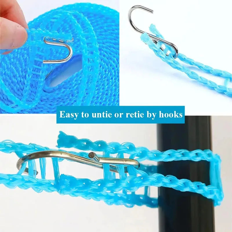 Outdoor Nylon Clothesline Rope | Non-Slip Windproof 3M & 10M