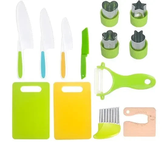Kids Safe Plastic Knife & Cutter Set – Fruit, Cake & DIY Tools