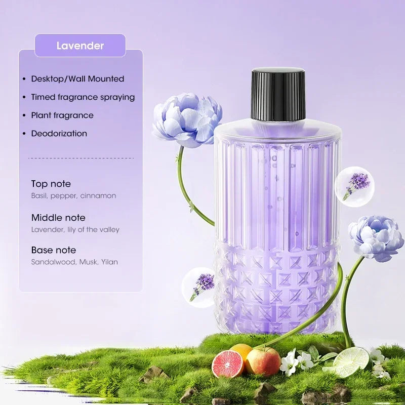 Rechargeable Mini Essential Oil Aroma Diffuser 5-Gear Large Mist Aromatherapy Air Humidifier Air Freshener for Home Car Peaceful Pleasures Health and Wellness Lavender Oil