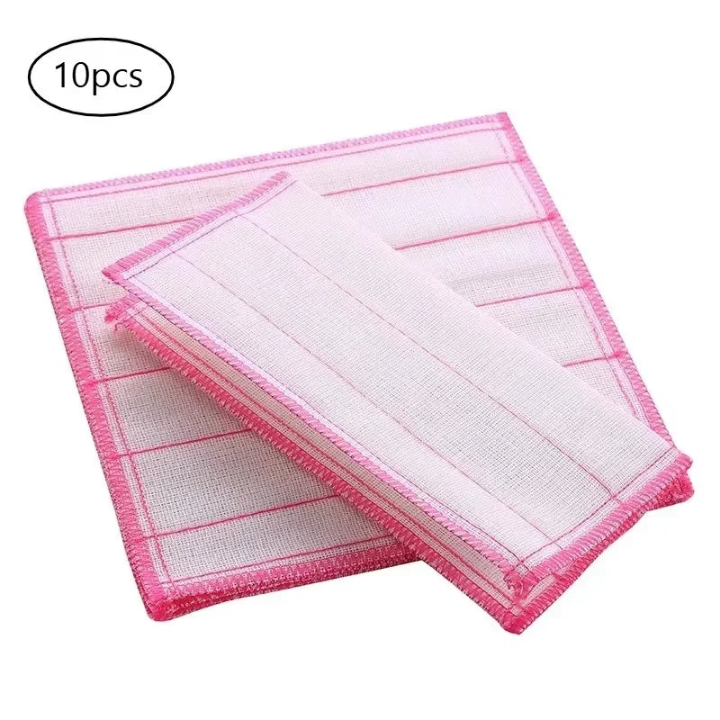 5/10pcs Cotton Kitchen Rag, Reusable Sanitary Cleaning Rag, Rag, Soft and Quick-drying Kitchen Necessities, Dish Towel. Peaceful Pleasures Health and Wellness 10 pcs