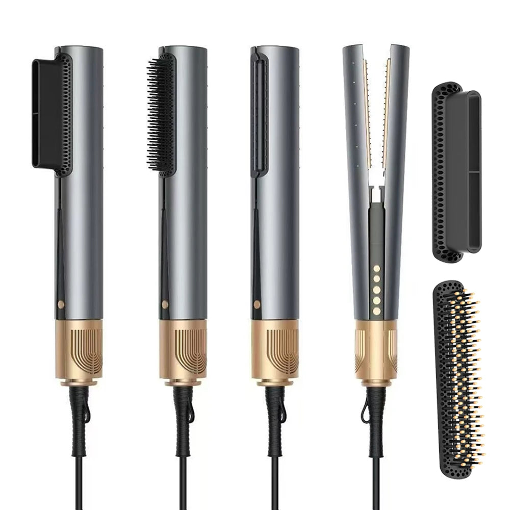 Professional 3-in-1 Hair Dryer and Straightener Negative Ion Hot Air Brush Long Lasting Styling Tool Wet and Dry Straightener Peaceful Pleasures Health and Wellness