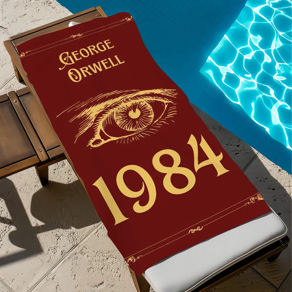 1984 George Orwell Quick-Dry Beach Towel | Travel & Pool Towel Quick-Dry Beach Towel Peaceful Pleasures Health and Wellness z6 STJ70x140CM