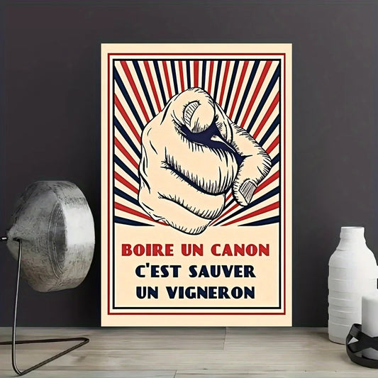 Vintage Wine Lover's Canvas Art Print Frameless, Modern Wall Decor for Living Room, Bedroom, Dining Bar Decor, Room Decor Peaceful Pleasures Health and Wellness ZLH4675 40x50cm Unframed