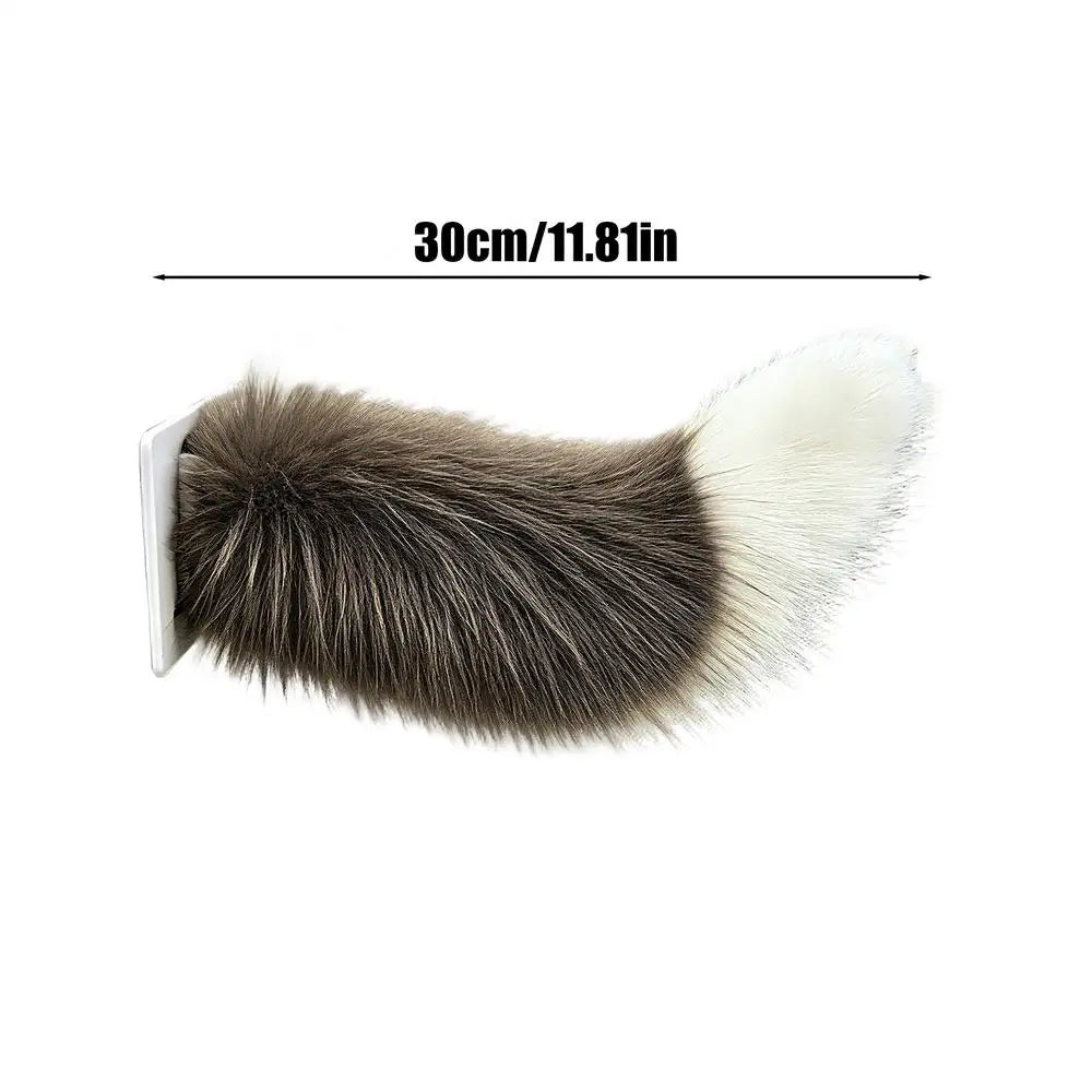 Electric Wagging Plush Tail Car Decoration | Remote Control Faux Fur