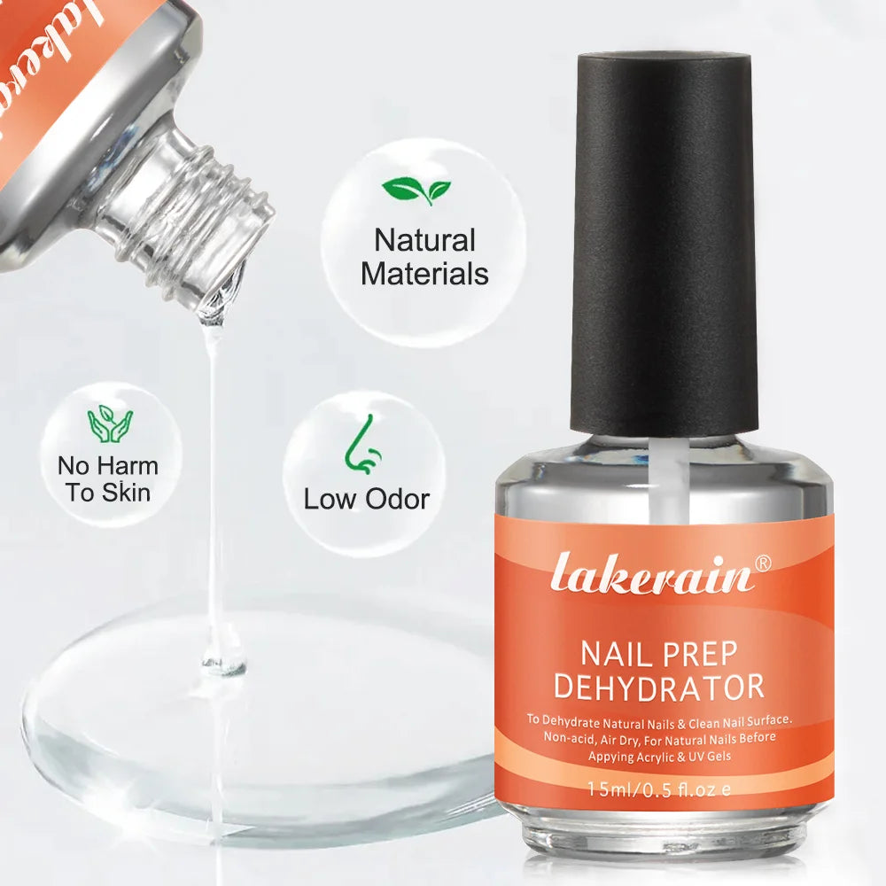 2Pcs 15ml Nail Primer Fast Air Dry Prep Dehydrator For Nail Soak Off Base Primer Gel First Nails Gel for Manicure Tools Peaceful Pleasures Health and Wellness