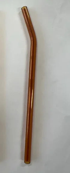 Colorful Glass Drinking Straws Easy to Clean Transparent Glass Straws for Smoothies Milkshakes Juices Teas Peaceful Pleasures Health and Wellness Amber Bent