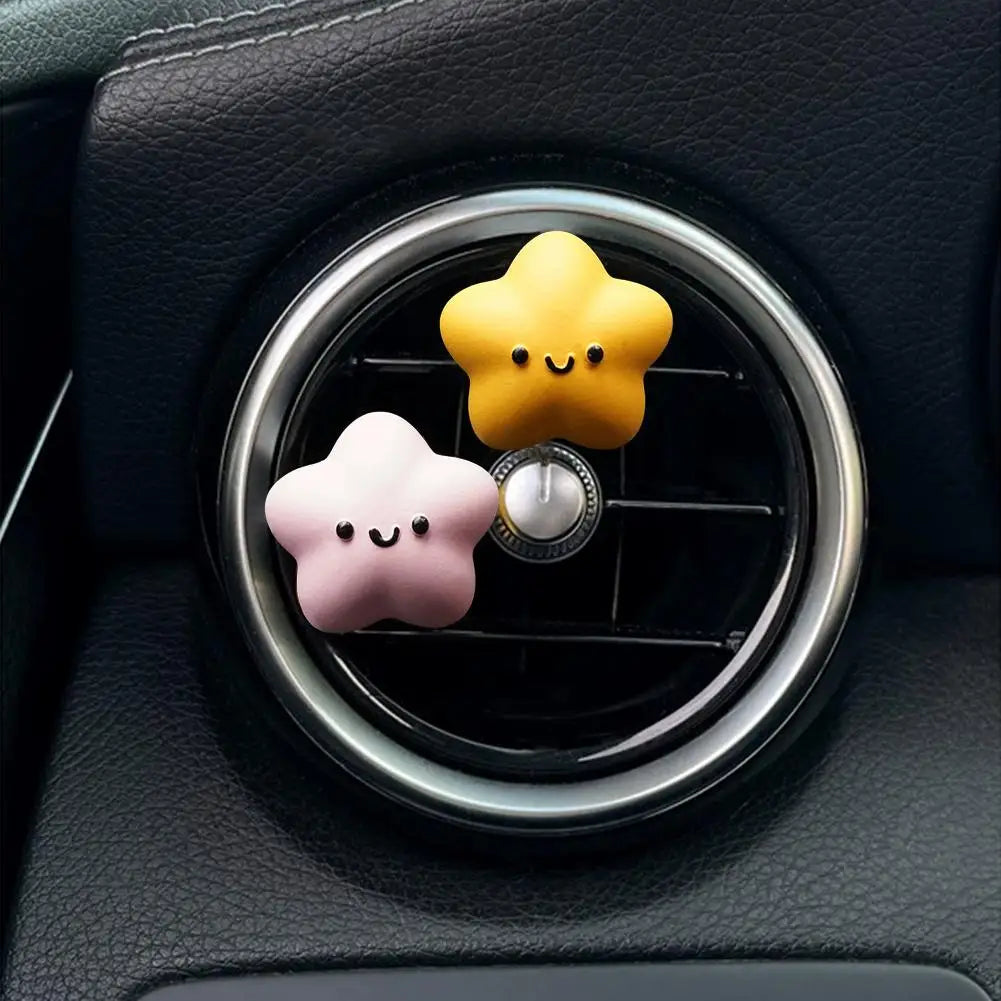 Lucky Star Car Air Vent Clip Cute Cloud Aromatherapy Diffuser StoneCar Interior Decor Ornament For Women Gifts Peaceful Pleasures Health and Wellness
