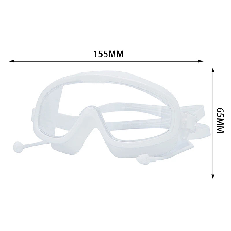 Anti-Fog HD Swimming Goggles for Adults & Kids – Large Frame