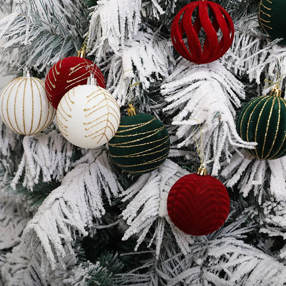Hanging Ball Ornaments Set of 6 – 8cm Christmas & Party Decor