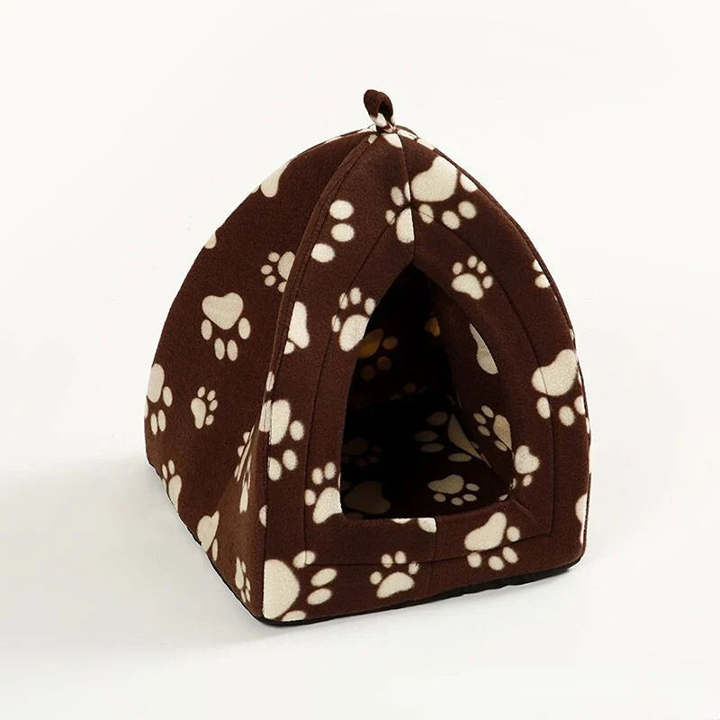 Foldable Washable Cat Cave House – All-Season Pet Bed